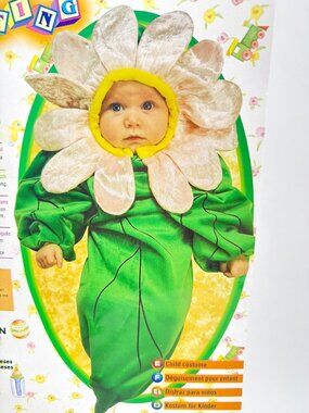 Rubies Baby Daisy Brite Costume Flower Cosplay Set Size Newborn 0-9 Months